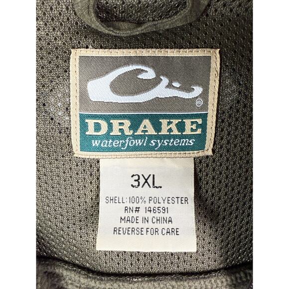 Drake Waterfowl Systems MST Endurance‎ Half Zip Jacket Bottomland Camo Mens 3XL - Picture 8 of 12